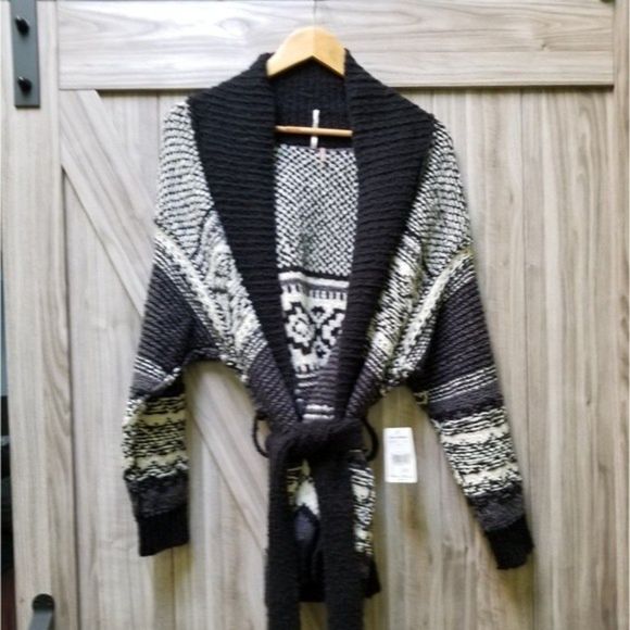 Free People Cozy Cabin Bohemian Cardigan Sweater - Picture 7 of 16